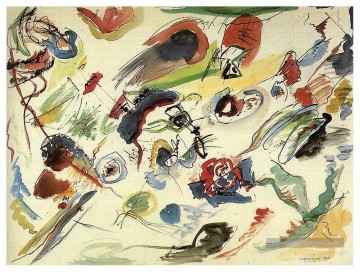 Première aquarelle abstraite Wassily Kandinsky Peinture à l'huile